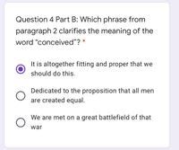 Study with Quizlet and memorize flashcards containing terms like a claim, or position, on an issue and supported with reasons and evidence. . Which phrase from paragraph 1 clarifies the meaning of partisan